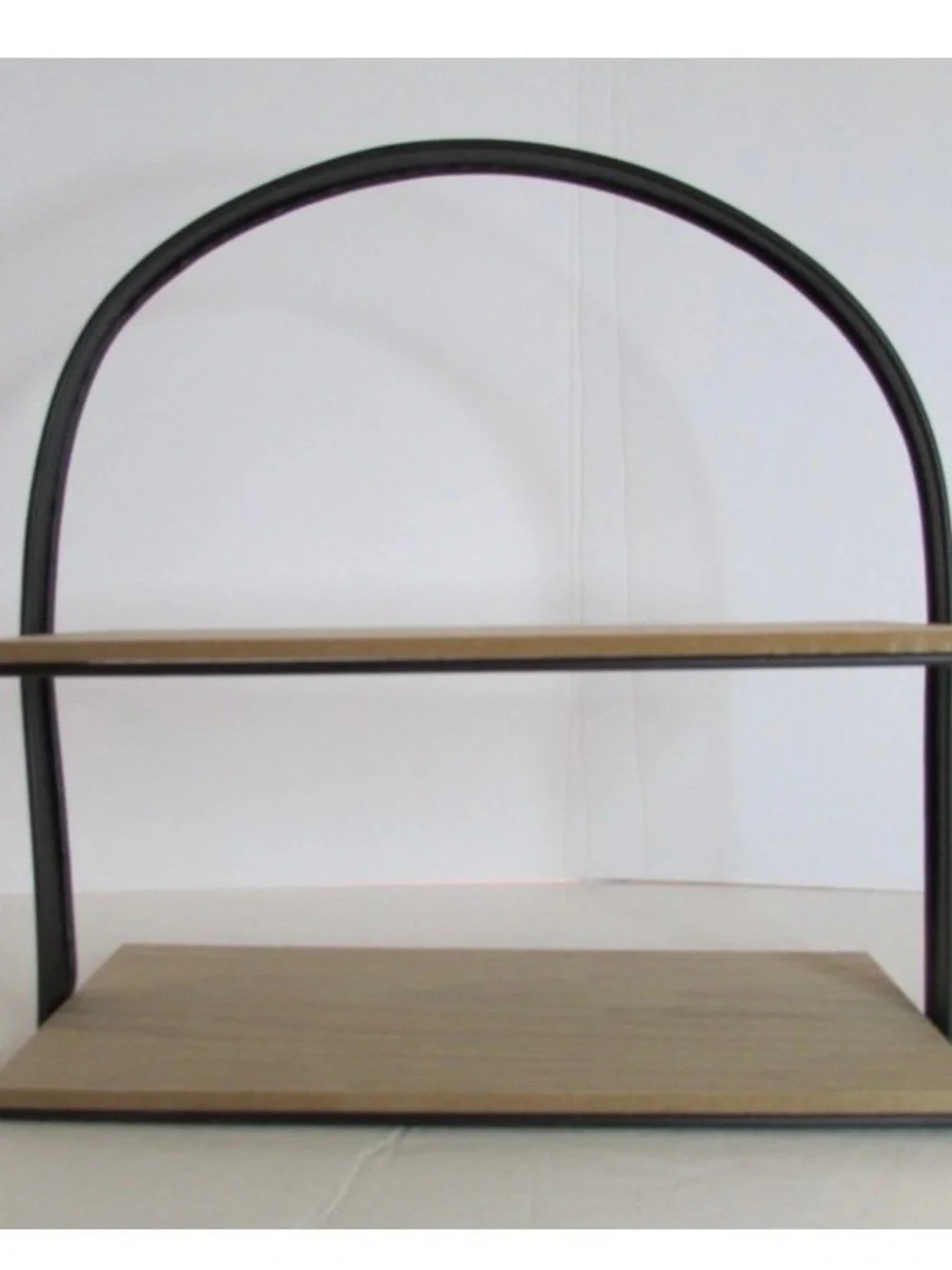 Set of 2 Farmhouse Two Tierd Small Tray Metal Wood Serving Display Shelf Target